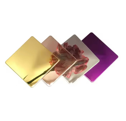 Placca di acciaio inossidabile lucido di lusso con superficie riflettente per la progettazione architettonica
