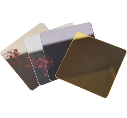 Placca di acciaio inossidabile lucido di lusso con superficie riflettente per la progettazione architettonica