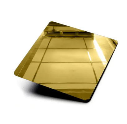 AISl 201 J2 Ti-oro 8K specchio lamiera di acciaio inossidabile laminata a freddo per la produzione di apparecchiature chimiche